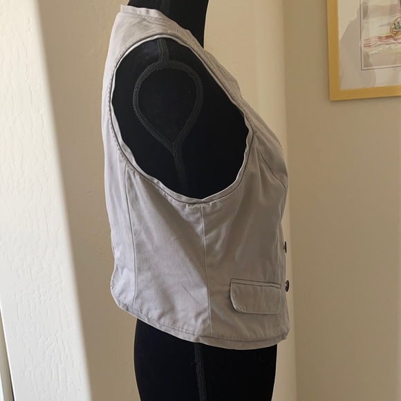 New York & Company 💯% Cotton Taupe Vest SZ 10 - Picture 6 of 14
